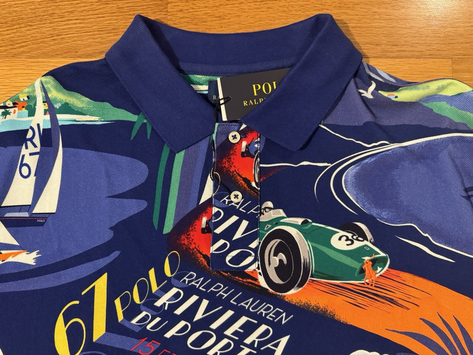 New XXL Polo Ralph Lauren Classic Fit Riviera duPort Sailing Boat Race Shirt Men image 3
