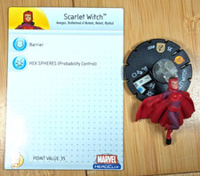 Scarlet Witch 057 SR Avengers Heroclix set with card super rare Brotherhood