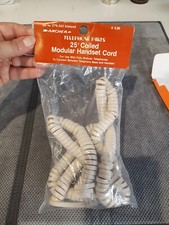 Archer 25ft Coiled Modular Handet Cord Telephone Cord Radio Shack