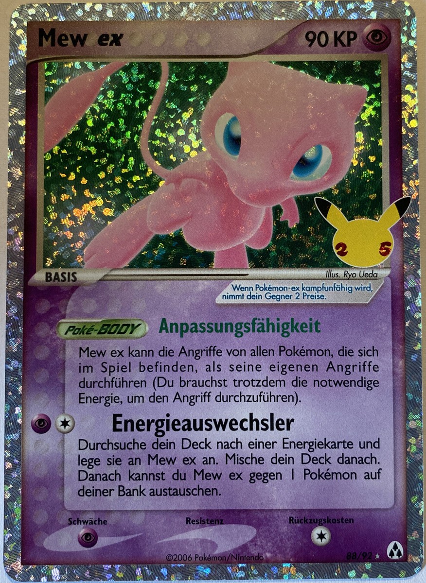 Pokemon Mew ex HOLO | Deutsch 88/92 Celebrations | 25th
