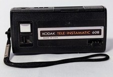 Vintage 1970s Kodak Tele Instamatic 608 Black 110 Film Camera - Untested
