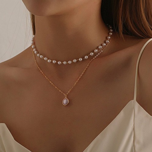 Fashion Korean Pearl Pendant Necklace 