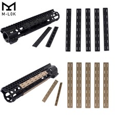 5.5" M-LOK Rail Panel Strip Cover Slot Covers Snap-in 5 PCS Pack Black / Tan
