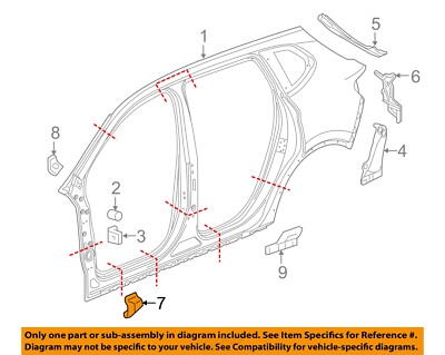 GM OEM 16-20 Envision Pillars, Rocker Floor Uniside-Fender Mtg Bkt 22844500