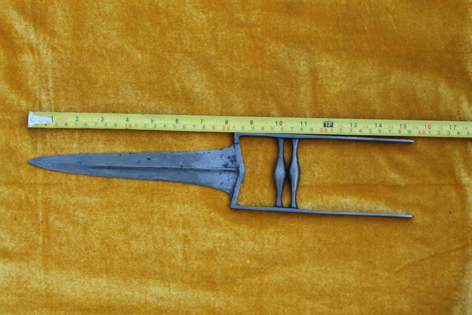 old antique Mughal Rajput Maratha warrior wootz/ damascus mix blade katar knife