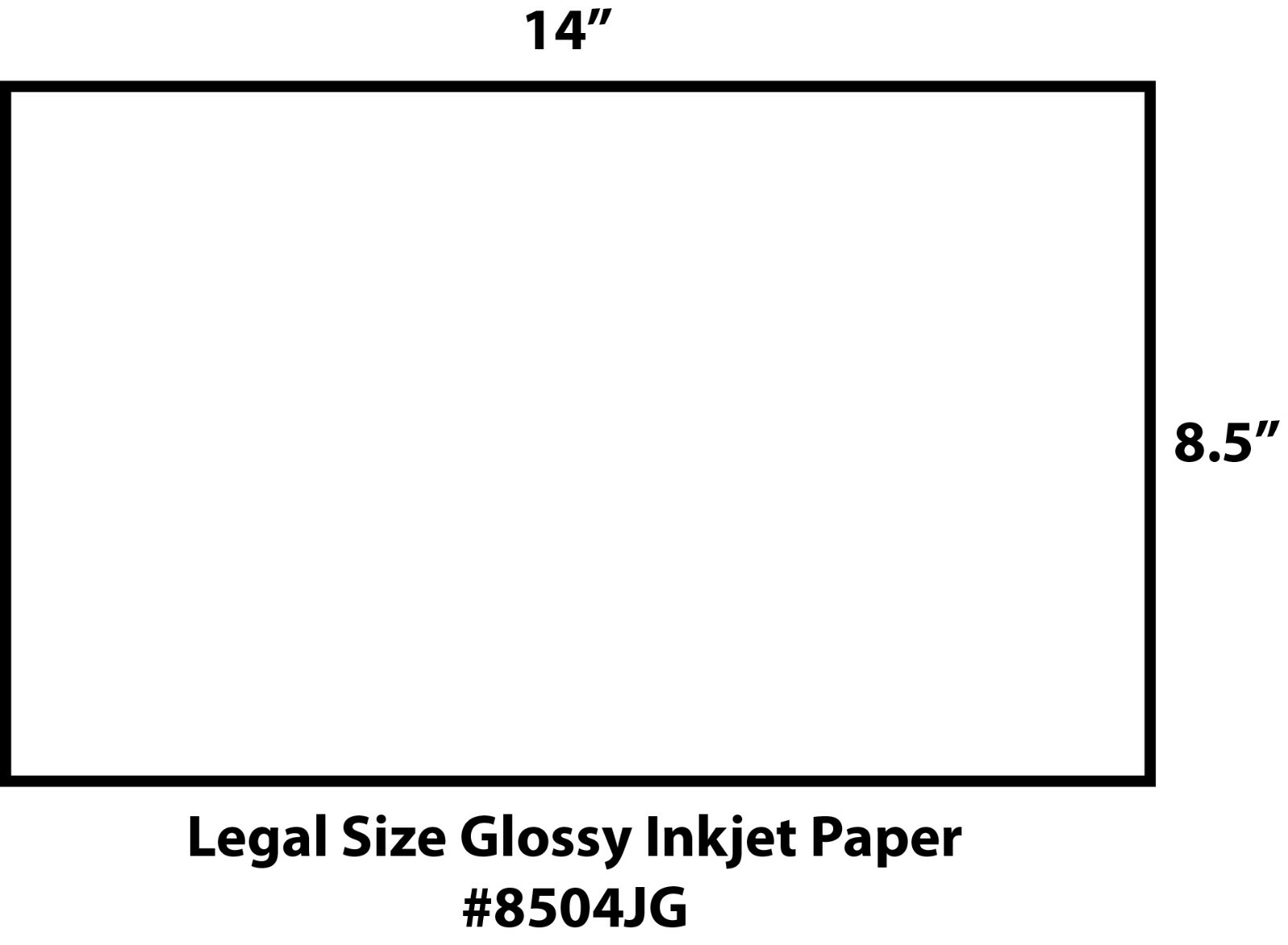 Lightweight Inkjet or Laser Photo Glossy Paper 8.5 x 14 Legal Size #8504JG 100