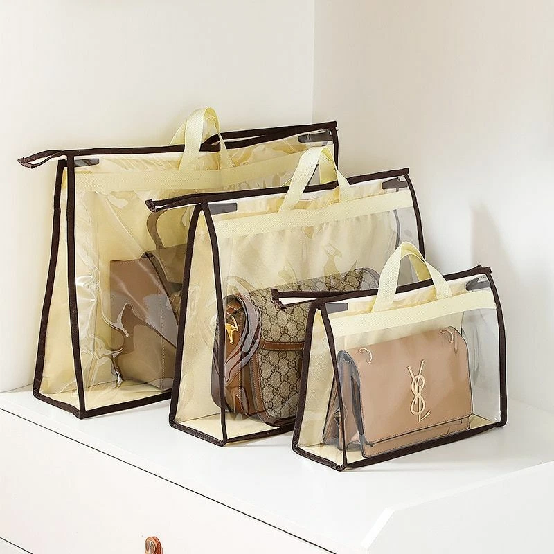 Dustproof Transparent Storage Bag Organizer Hanging Handbag Cover