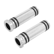Motorcycle 1" Hand Grips Handlebar Grips Cable Throttle Fit for 1 Chrome