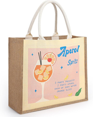 Aperol Geschenk Tasche,Jutetasche Für Frau Mit Aperol Design,Strandtasche Xxl Wa