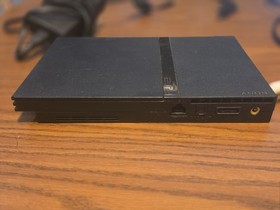 Sony PlayStation 2 Slim PS2 Black Console w/ Power Supply AV Cable