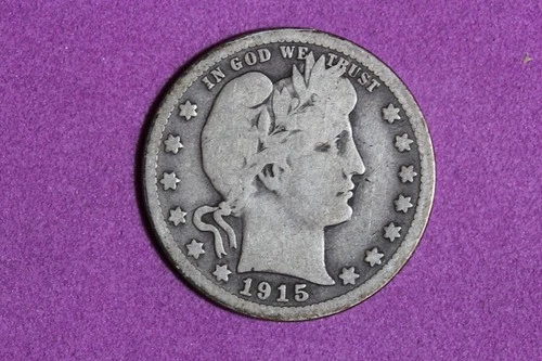 Estate Find 1915 S Barber Quarter Dollar #K60117