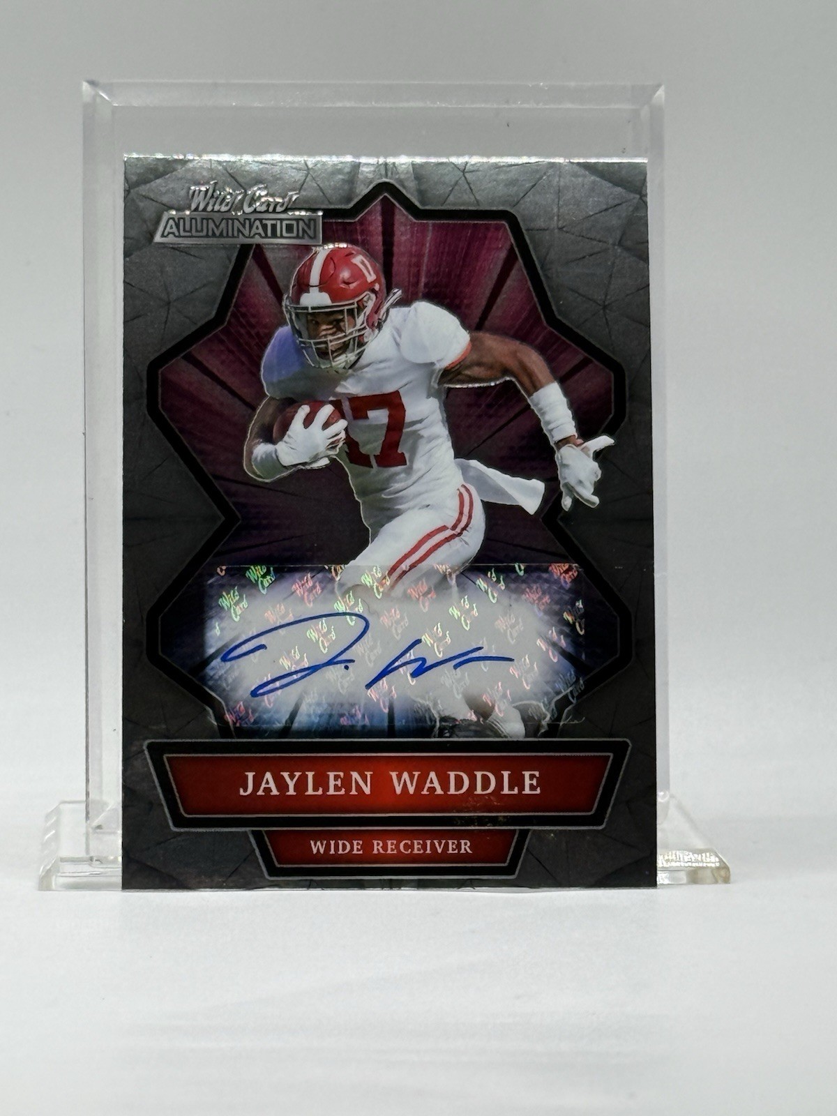 Jaylen Waddle Wild Card Alumination Autographs #ABCA Base