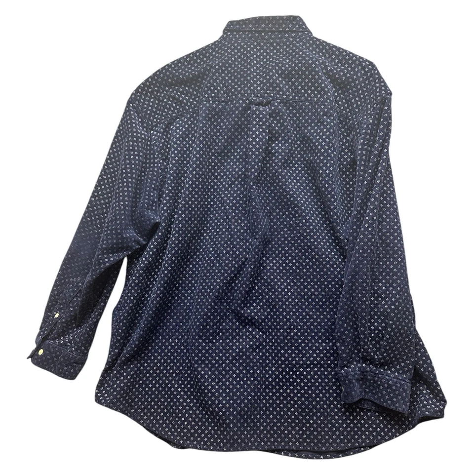 Northwest Territory Shirt Mens 3XL XXL Blue Geometric Corduroy Long Sleeve - Image 3 of 4