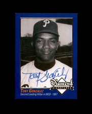 Tony Gonzalez Signed 2009 Diamond Signature Philadelphia Philadelphia Phillies A