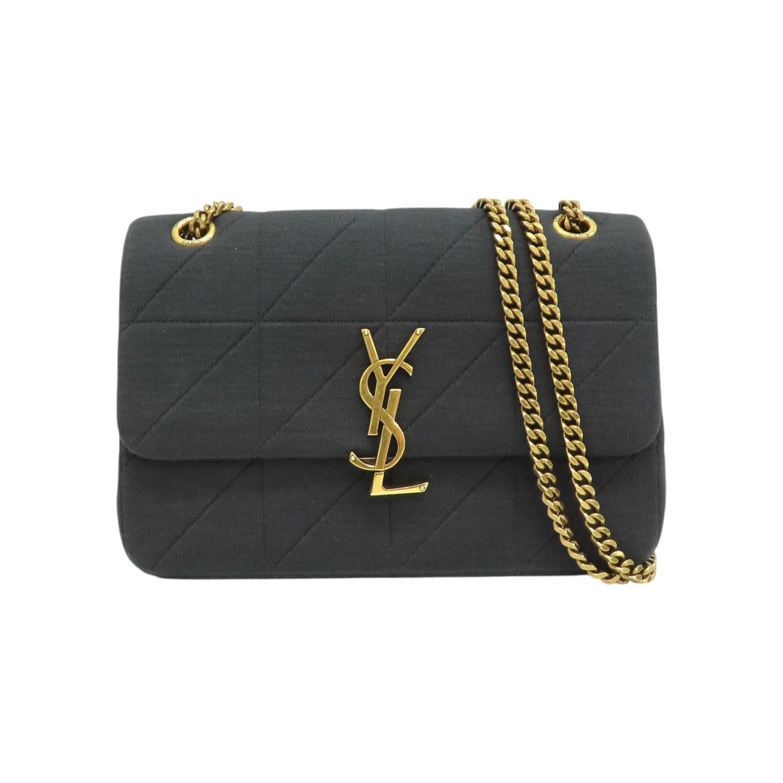 Borsa a tracolla SAINT LAURENT Jamie Carre Rive Gauche tela blu GAB634820