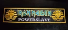 IRON MAIDEN,POWERSLAVE,SEW ON YELLOW BORDER EMBROIDERED STRIP PATCH