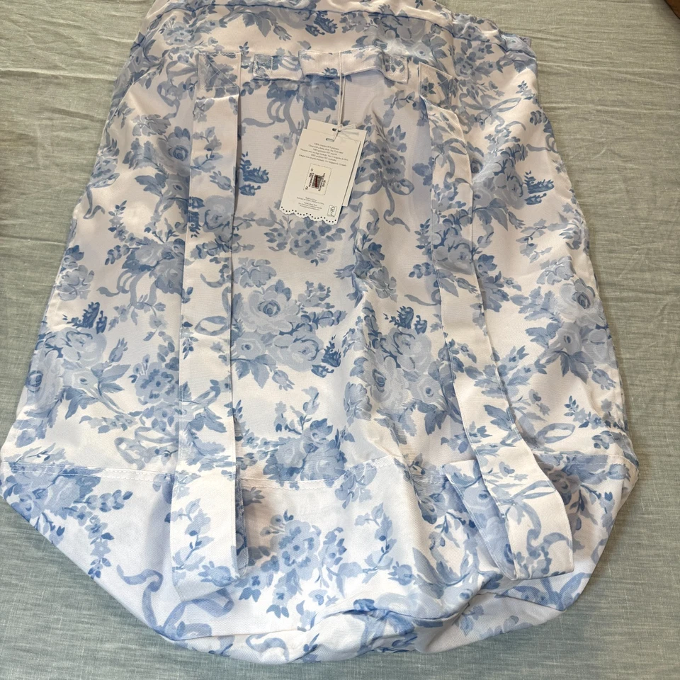 MOCHILA DE LAVANDERÍA ESENCIAL POTTERY BARN TEEN LOVESHACKFANCY XL, 16 X 31"~ AZUL Foto 3 de 4