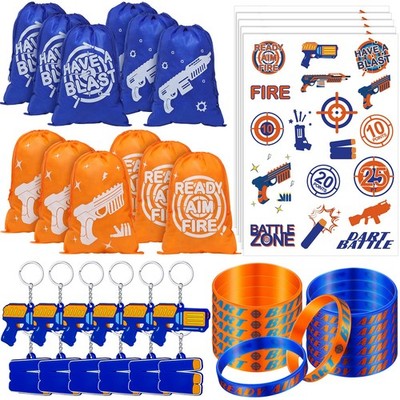 Sureio 138 Pcs Dart Battle Party Supplies Include Wars Goody Treat Bags Dart The