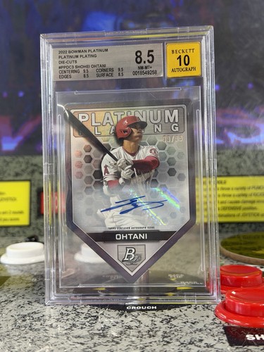 2022 Bowman Platinum Plating Die-Cut Shohei Ohtani Auto 99/99 BGS 8.5 Auto 10