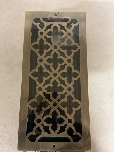 Signature Hardware 445783 Ballas Steel Wall Register - 6" x 14" - Antique Brass
