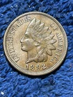 1892 INDIAN HEAD CENT - With LIBERTY & Near 4 DIAMONDS - Near AU UNC