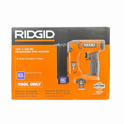 #ad RIDGID18V Cordless 23 Gauge 1 3 8 in. Headless Pin Nailer Tool Only $180.00