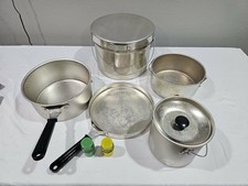 Aluminum Cookware Set Camping Cook Set Outdoor Cooking Equipment with S&P 11pcs