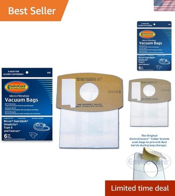 Electrostatically Charged 6-Pack Vacuum Bags - Fits Riccar & Simplicity Models