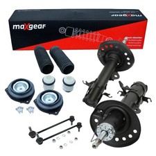MAXGEAR Stoßdämpfer + Koppelstange Domlager Rep-Satz Vorne für NISSAN JUKE F15