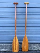 Vintage 1970s Sawyer Woodworking canoe paddles - One Pair! Oregon USA MADE