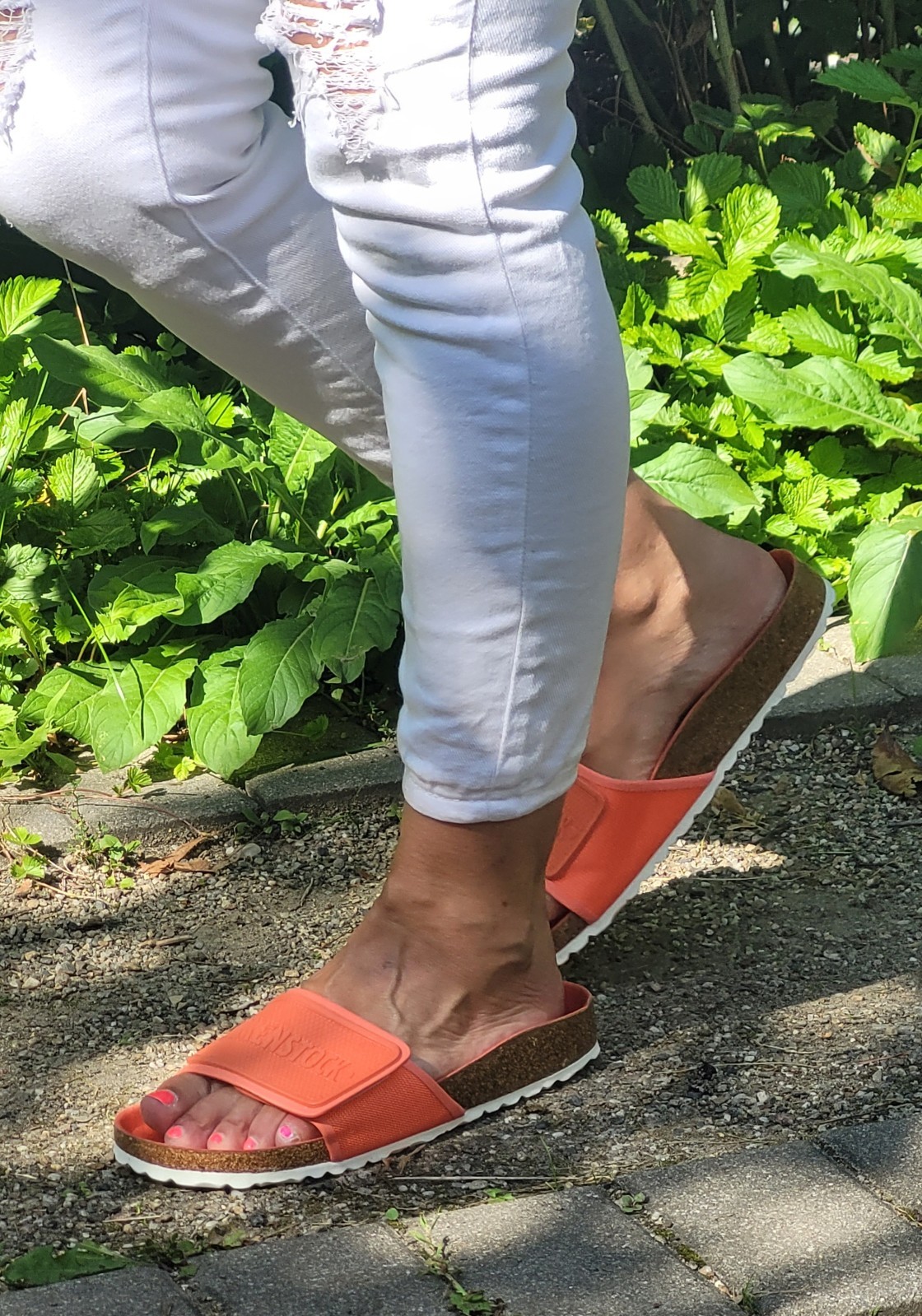 Zapatillas mujer BIRKENSTOCK Tema 1013231 Coral ancho estrecho veganas