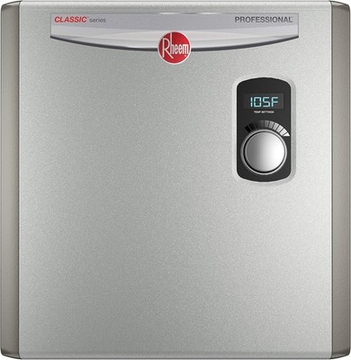 Rheem RTEX-24 24kW 240V Electric Tankless Water Heater, Gray NEW