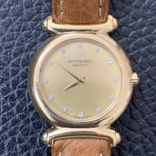 Raymond Weil Armbanduhr Damen Leder Armbanduhr Top Zustand Original