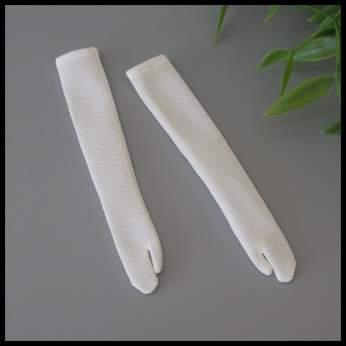 🖤Barbie WHITE Long Tricot GLOVES many Outfits Vintage 1960s *N Mint🤍