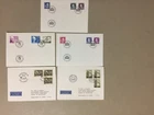 Five Sweden fdc with two and three stamps