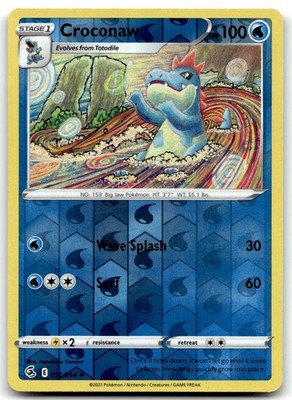 Croconaw 056/264 SWSH08: Fusion Strike Uncommon Reverse Holo Pokemon TCG LP