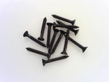 TCS BLACK 9/16" SHORT Humbucker Pickup Ring Mounting Screws for Gibson 12pk