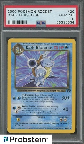 2000 Pokemon Rocket 1st Edition #20 Dark Blastoise PSA 10 GEM MINT