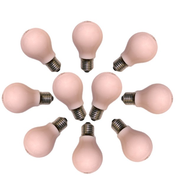10X Softone Rose 40W E27 GlüHbirne GlüHlampe 40 Watt Leuci GlüHbirnen GlüHlampen-image