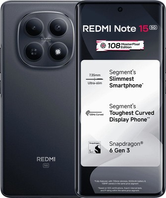 REDMI Note 15 5G (Black, 8GB RAM  256GB Storage) Snapdragon 6 Gen Global Version