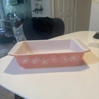 Vintage PYREX 2 Qt PINK DAISY Space Saver Casserole Dish # 575 B *NO LID*