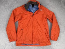 The North Face Jacket Boys XL Orange HyVent Hooded Waterproof Lined Rain Shell
