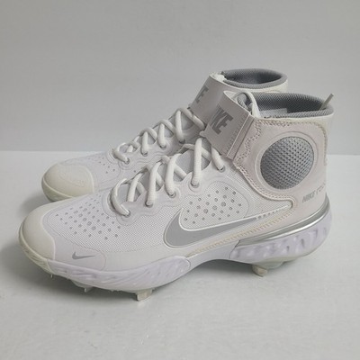 NEW Nike Alpha Huarache Elite 3 Mid Baseball Cleats CV3550-101 Size 8 White Gray Nike Alpha Huarache Elite 3 Mid Baseball Cleats CV3550-101  main image 2