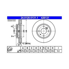Disque de frein Mitsubishi GALANT