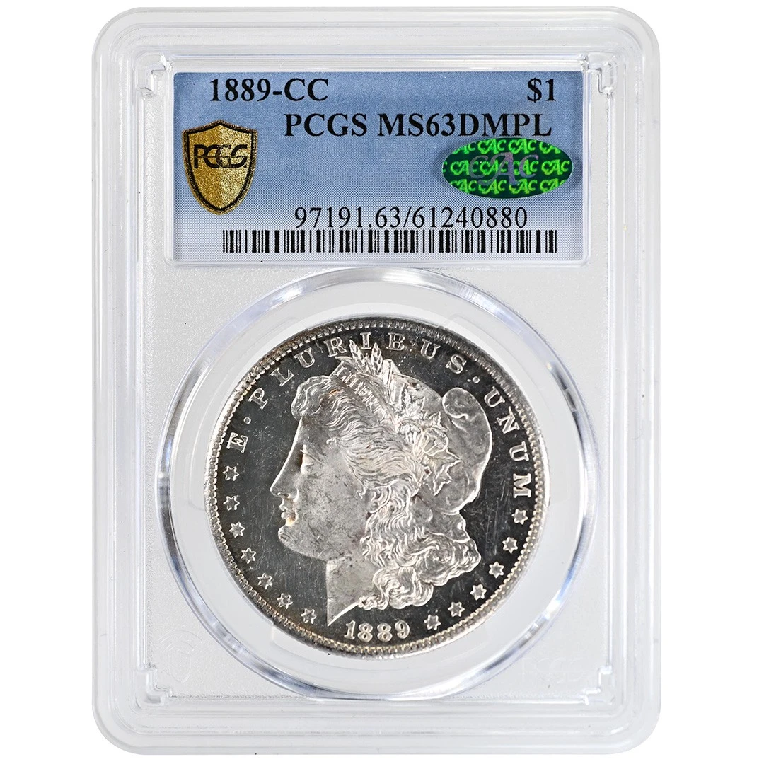 1889-CC $1 Morgan Dollar PCGS MS63DMPL CAC
