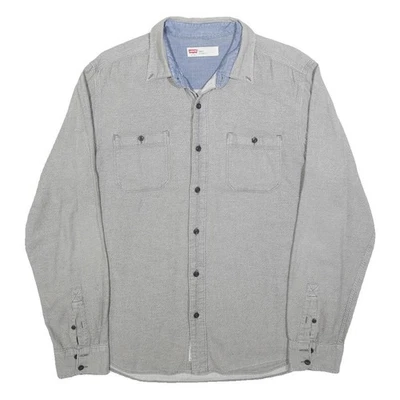 LEVI'S Chemise Gris Mélange Coton L Poche Boutonnée Décontractée Classique - Photo 1/4