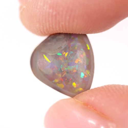 2.19ct Dark Australian Opal, Natural Solid Opal Polished Cabochon 11 x 9.4 x 3.8 - Picture 10 of 10