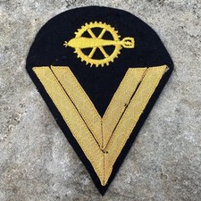 ORIGINAL WWII German Navy Torpedo Mech Obergefreiter Career & Rank Sleeve Patch