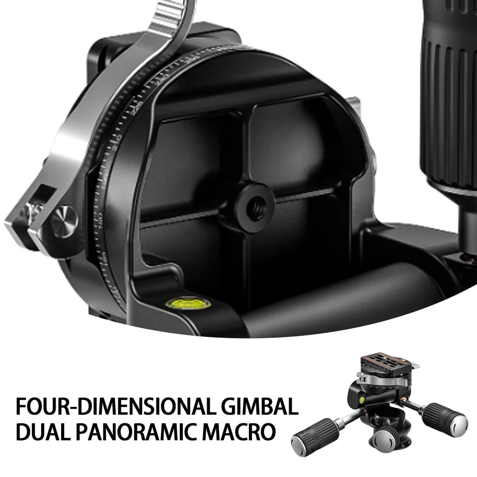 FW-02PCL Cardán Cuatro Dimensiones Doble Panorámico Macro Accesorio Vertical Foto 3 de 4