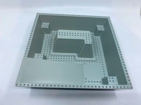 LEGO Rock Island Refuge 6273 Raised Baseplate with Ramp and Pit 32x32 Gray Green